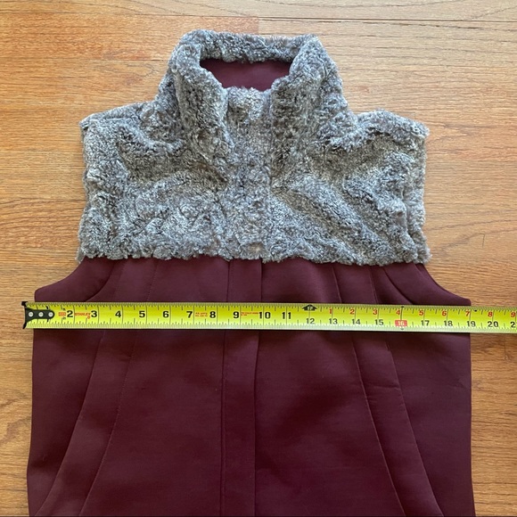The North Face Hybernation Thermal 3D Vest Maroon Red Gray Shearling size M - Picture 15 of 16